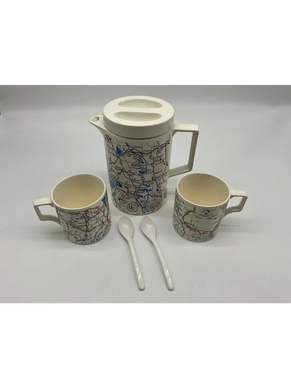Turnpike 5 Pc Electric Hot Drink Set MCM Collectible From National Silver Co.